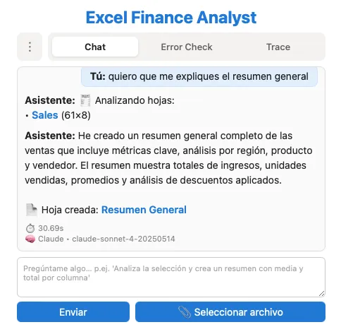 AI Analyst interface preview